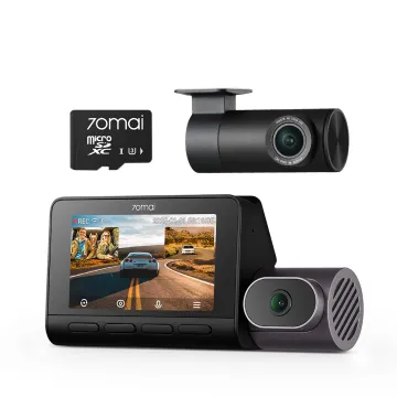 70mai Dash Cam 4K T800 & 1080 Rear Cam. & 128GB SD 3-Channel w/ Dual 4K, IMX678, AI Detection