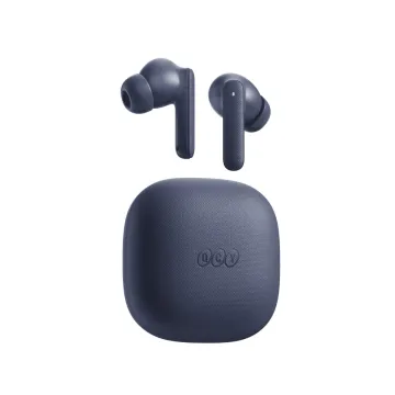 QCY Buds Misty Blue - Noise Reduction Clear Calls TWS Earbuds 35h, 10mm dynamic drivers