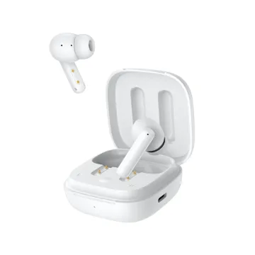 QCY T13 ANC White - TWS 10mm Dynamic Driver, 4-mic 28dB ANC, Bluetooth 5.3, 7hr-30hr, 75ms latency