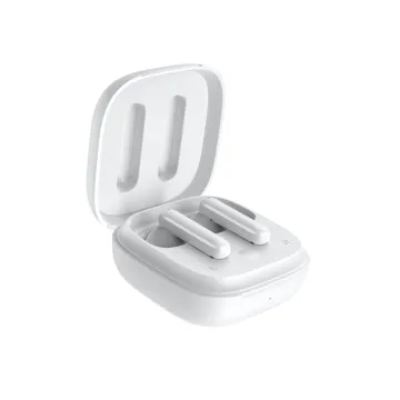 QCY T13 ANC White - TWS 10mm Dynamic Driver, 4-mic 28dB ANC, Bluetooth 5.3, 7hr-30hr, 75ms latency - 