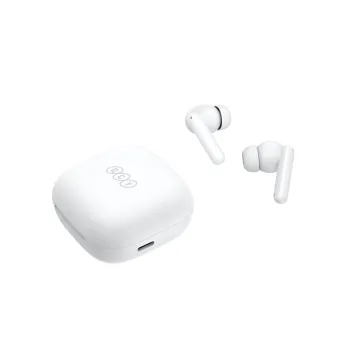 QCY T13 ANC White - TWS 10mm Dynamic Driver, 4-mic 28dB ANC, Bluetooth 5.3, 7hr-30hr, 75ms latency - 