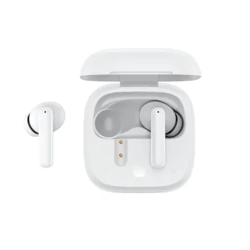 QCY T13 ANC White - TWS 10mm Dynamic Driver, 4-mic 28dB ANC, Bluetooth 5.3, 7hr-30hr, 75ms latency - 