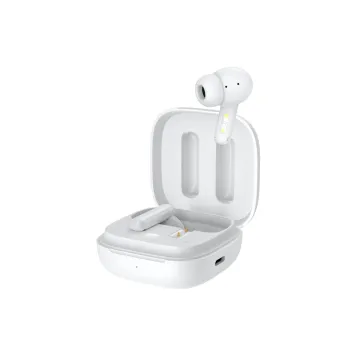 QCY T13 ANC White - TWS 10mm Dynamic Driver, 4-mic 28dB ANC, Bluetooth 5.3, 7hr-30hr, 75ms latency - 