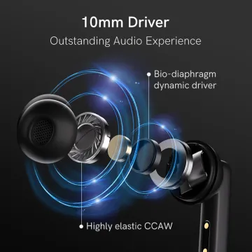 QCY T13 ANC Black - TWS 10mm Dynamic Driver, 4-mic 28dB ANC, Bluetooth 5.3, 7hr-30hr, 75ms latency - 