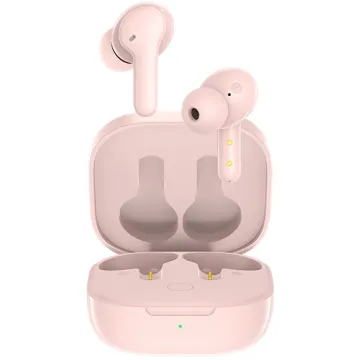 QCY T13 TWS PINK Dual Driver 4-mic noise cancel. True Wireless Earbuds - Quick Charge 380mAh - 