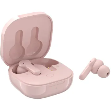 QCY T13 TWS PINK Dual Driver 4-mic noise cancel. True Wireless Earbuds - Quick Charge 380mAh - 