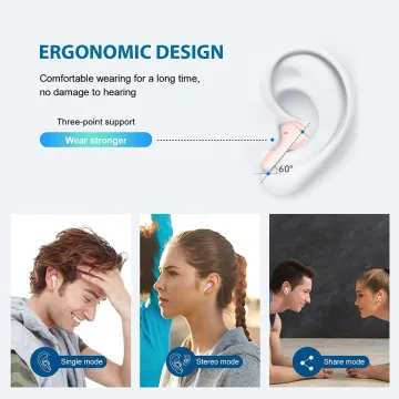 QCY T13 TWS PINK Dual Driver 4-mic noise cancel. True Wireless Earbuds - Quick Charge 380mAh - 