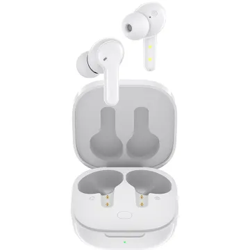 QCY T13 TWS WHITE Dual Driver 4-mic noise cancel. True Wireless Earbuds - Quick Charge 380mAh - 