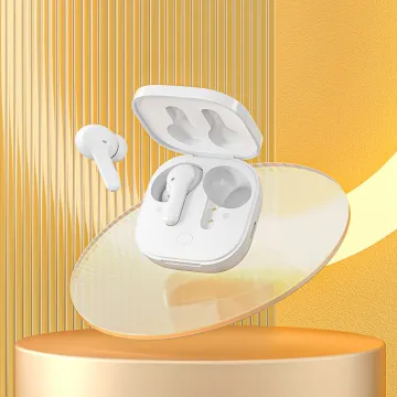 QCY T13 TWS WHITE Dual Driver 4-mic noise cancel. True Wireless Earbuds - Quick Charge 380mAh - 