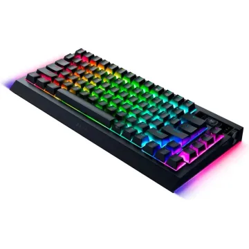 Razer BLACKWIDOW V4 75% Pro Wireless Mechanical RGB Gaming Keyboard - Hot-Swappable - Orange Switche - 