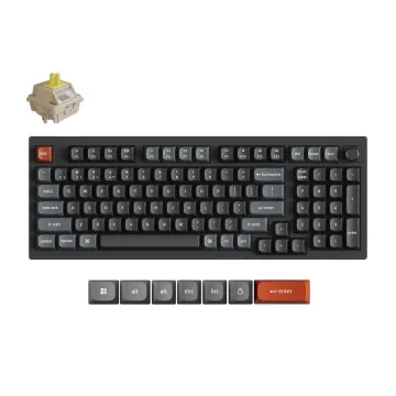 Keychron V5 Ultra (V5U-D4) QMK/VIA 8K Wireless Custom Mechanical Keyboard Banana Switch RGB 96% US