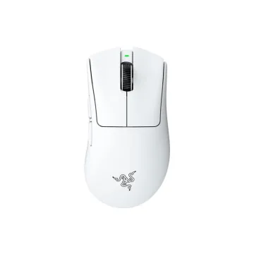 Razer DEATHADDER V4 PRO WHITE - 57g Wireless Gaming Mouse - Ergonomic - 120 Hours Battery - 45K DPI