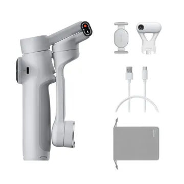 Insta360 Flow 2 AI Tracker Bundle Gray - A.I. Powered Gimbal Stabilzer for Smartphone