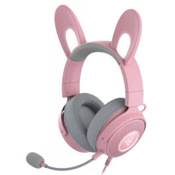Razer KRAKEN KITTY V2 PRO - Quartz - RGB - USB 7.1 Gaming Headset - Kitty, Bear, Bunny Ears - 
