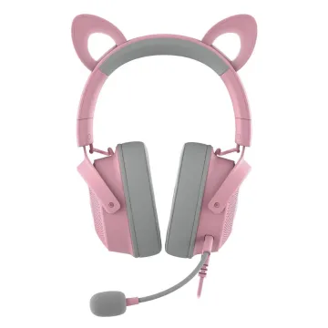 Razer KRAKEN KITTY V2 PRO - Quartz - RGB - USB 7.1 Gaming Headset - Kitty, Bear, Bunny Ears - 