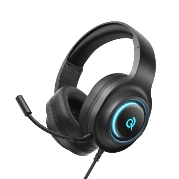 QCY Heroad V200 Pro USB Black - Wired RGB Gaming Headset PS4/PS5/PC