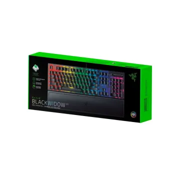 Razer BLACKWIDOW V3 - Mechanical Keyboard (Green Switch) - Wrist Rest - GR Layout - 