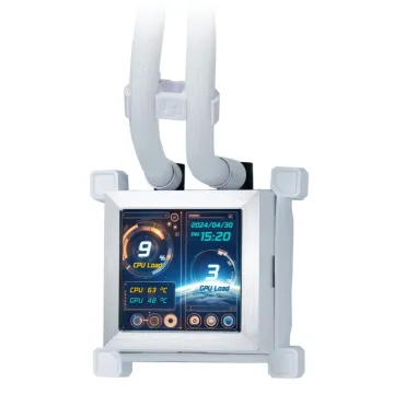 Lian Li HydroShift LCD 360 TL fan White - AIO CPU Liquid Cooler with TL LCD Fans - 