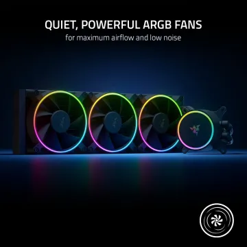 Razer HANBO Chroma RGB AIO Liquid Cooler - Powerful aRGB Silent PWM Fans - 360MM - 