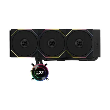 Lian Li HydroShift II LCD-C 360 RGB TL FLEX fan Black - AIO CPU Liquid Cooler with TL RGB Fans