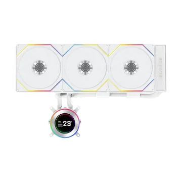 Lian Li HydroShift II LCD-C 360 RGB TL FLEX fan White - AIO CPU Liquid Cooler with TL RGB Fans