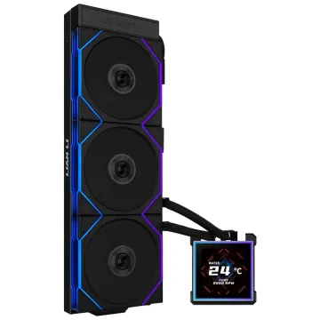 Lian Li HydroShift II LCD-S 360 RGB TL FLEX fan Black - AIO CPU Liquid Cooler with TL RGB Fans