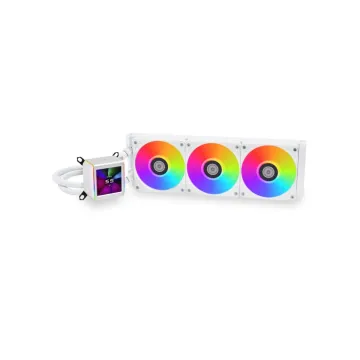Lian Li Galahad II LCD 360 White - AIO GPU Liquid Cooler with ARGB Fans
