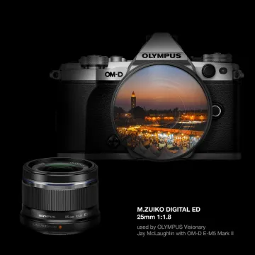 Olympus 25mm 1:1.8 II BLACK M.ZUIKO DIGITAL (ES-M2518) Lense Micro FT - 