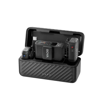 BOYAMIC 2-01 Wireless HD 2xLavalier Microphone USB-C &Camera 2x RXs 32bit Float Onboard Rec 300m 15h