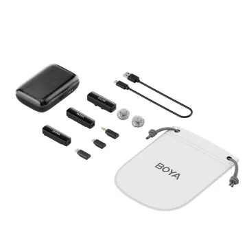 BOYALINK Mobile Wireless Mic for Android (USB-C) iPhone IOS and 3,5 TRS (laptop) 2 person vlog - 