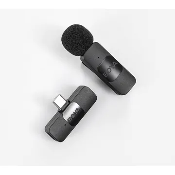 BOYA BY-V10 Wireless Lavalier Microphone for Android Mini Lapel USB-C connection - 