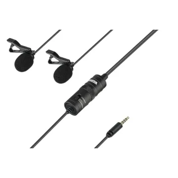 BOYA BY-M1DM wired mic Dual Lavalier Microphone - 