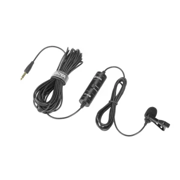 BOYA BY-M1S (M1 Smart) wired mic Universal Lavalier Microphone 3.5mm for phone, laptop, camera - 