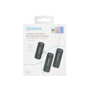 BOYA BY-WM3T2-D2 2,4GHz Mobile wireless mic For IOS iPhone (2 transmitters, two person vlog) - 