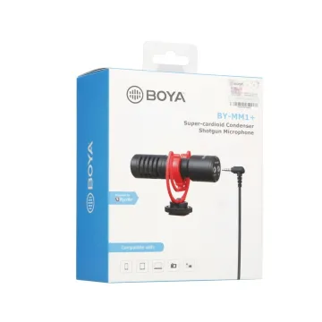 BOYA BY-MM1+ shotgun mic Universal Mini Shotgun Mic 3.5mm for camera, phone, laptop improved signal - 