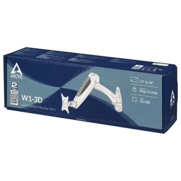 Arctic W1 3D - Monitor arm with complete 3D movement for Wall mount installation - 