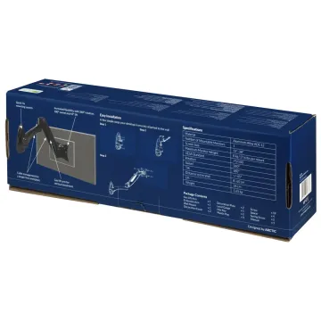 Arctic W1 3D - Monitor arm with complete 3D movement for Wall mount installation - 
