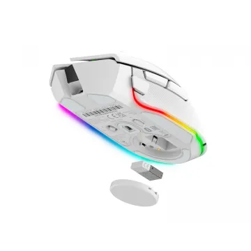 Razer BASILISK V3 PRO WHITE WIRELESS - Optical Switches - Tilt Wheel - 11 Buttons - 30k Sensor - 