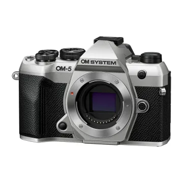 Olympus OM-5 II body silver, BLS-50 Battery, Eyecup, USB Connection Cable, Shoulder Strap - 