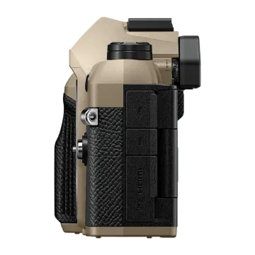 Olympus OM-5 II body sand beige, BLS-50 Battery, Eyecup, USB Connection Cable, Shoulder Strap - 