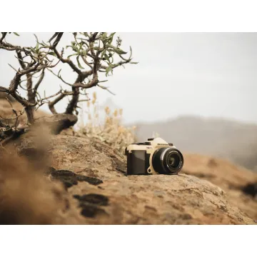 Olympus OM-5 II body sand beige, BLS-50 Battery, Eyecup, USB Connection Cable, Shoulder Strap - 