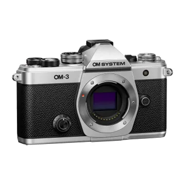 Olympus OM-System OM-3 body silver, CB-USB13 USB cable, Shoulder strap, Instruction manual, Warranty - 