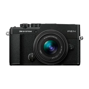 Olympus OM-System PEN Body black, M. Zuiko Digital 14-42mm F3.5-5.6 III black, Body cap, BLS-7 Li-io