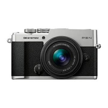 Olympus OM-System PEN Body silver, M. Zuiko Digital 14-42mm F3.5-5.6 III black, Body cap, BLS-7 Li-i
