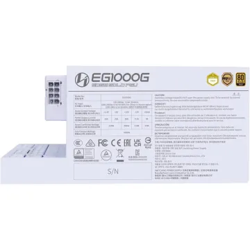 Lian Li Edge 1000W White 80+ Gold (with USB HUB), Fully Modular ATX PSU - 