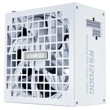Lian Li RS1200G White - 1200 Watt 80+ Gold PSU - 12V-2x6 Colored Cable - RS Hub - Fully Modular
