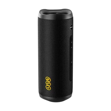 QCY SP7 Black - Portable Bluetooth Speaker w Stereo Sound 40W, Mic for Calls, RGB Light Show