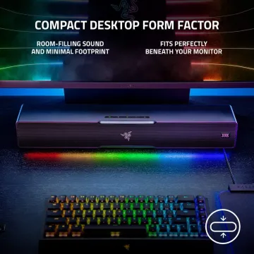 Razer LEVIATHAN V2 - RGB Gaming Sound Bar - THX Spatial 7.1 Audio - 