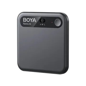 BOYA Notra Black - AI Audio Recorder - 64GB Room/Phone/BT, AI Transcription & Summary
