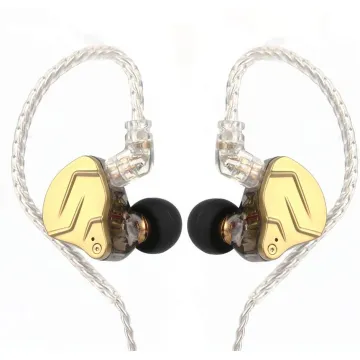 KZ ZSN PRO 2 Gold No Mic - IEM 3,5 In Ear Monitor Earphones, Hybrid 1BA+1DD 10mm, metal, HIFI bass,